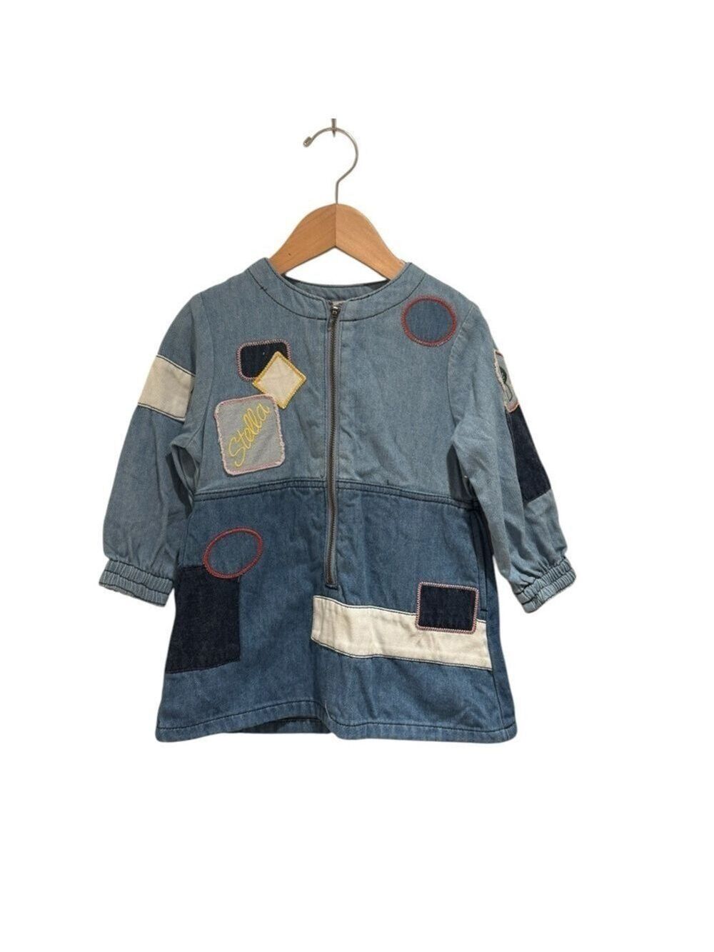Stella McCartney Rare Blue Denim Dress with Patchwork - size 2